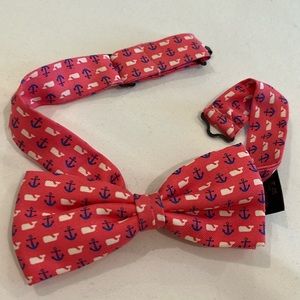 Boys Vineyard Vines silk bow tie with anchors and whales
